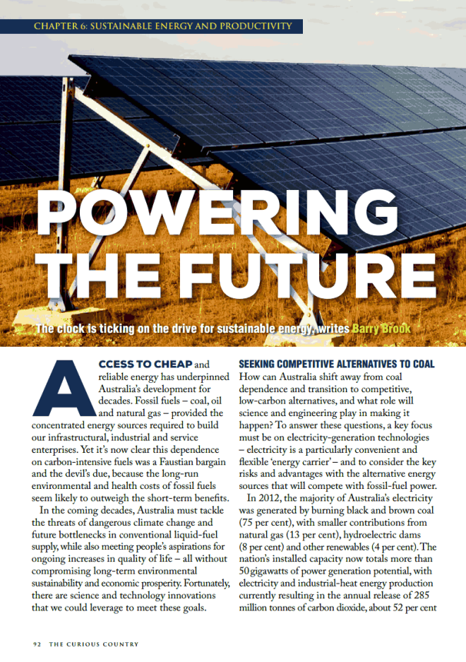 "Powering the Future" by Barry Brook